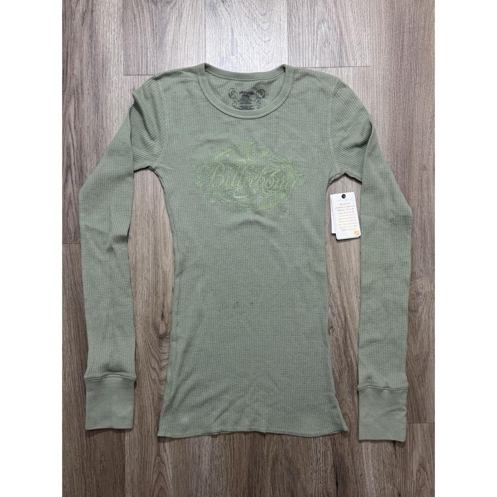 Y2K Billabong Women Green Long Sleeve Shirt Size S